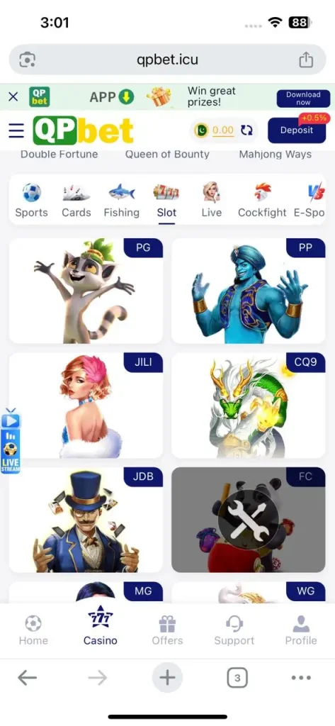 qp bet game