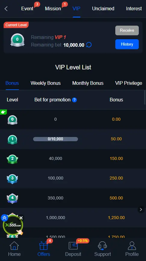 x111 Withdrawal