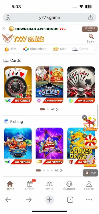 y777 game download