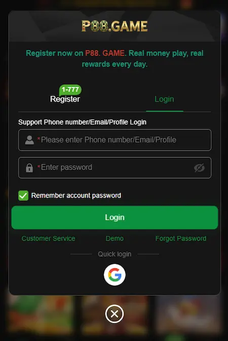 P88 Login